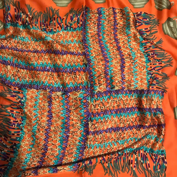 HSYT Tribal Print Silky Feeling Polyester Scarf - Picture 3 of 8